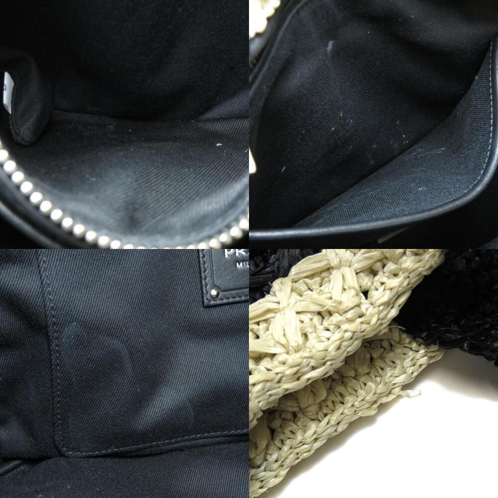 Prada Logo Handbag Raffia - Picture 8 of 11